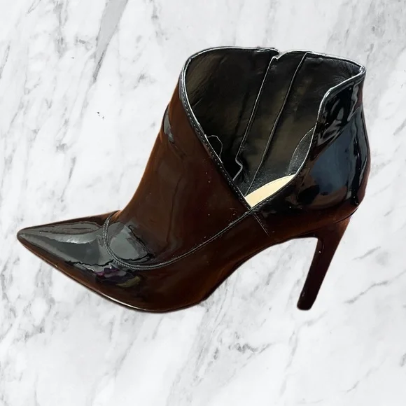 Zara black patent faux leather ankle boots | Heels | 38 | 7.5 - Picture 4 of 7